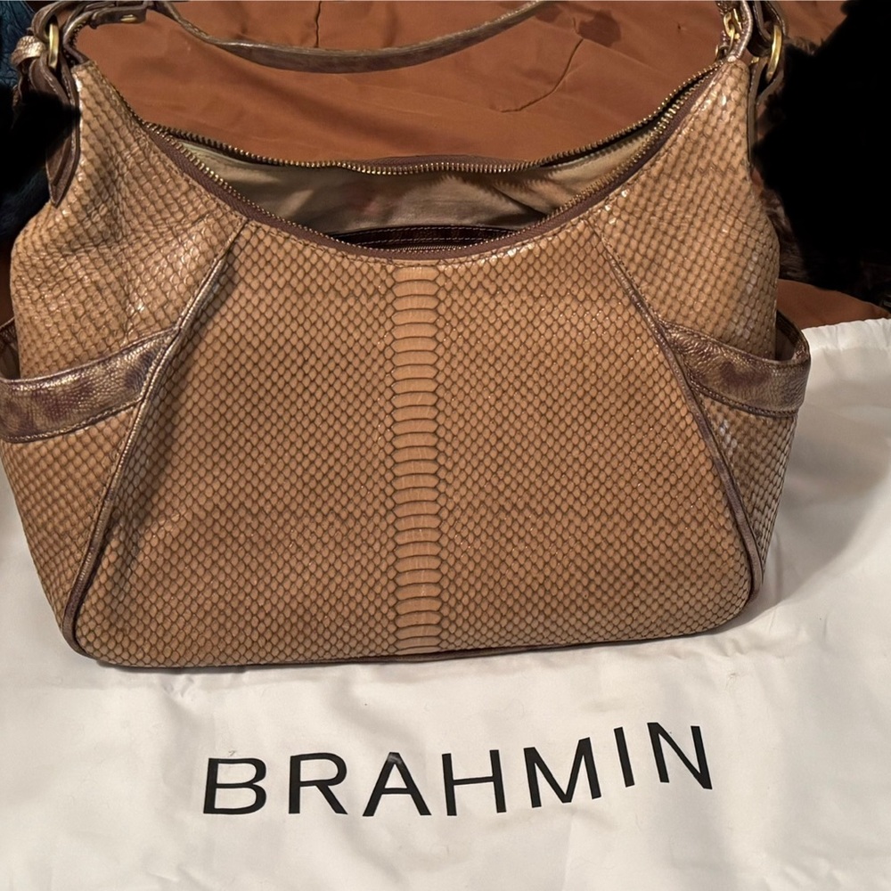 Older Brahmin handbag with matching wallet